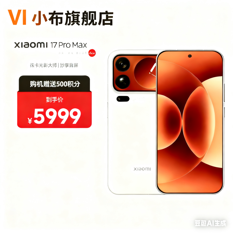 小米17 ProMax 第五代骁龙8至尊版妙享背屏旗舰智能手机-小布旗下运营站点米兔